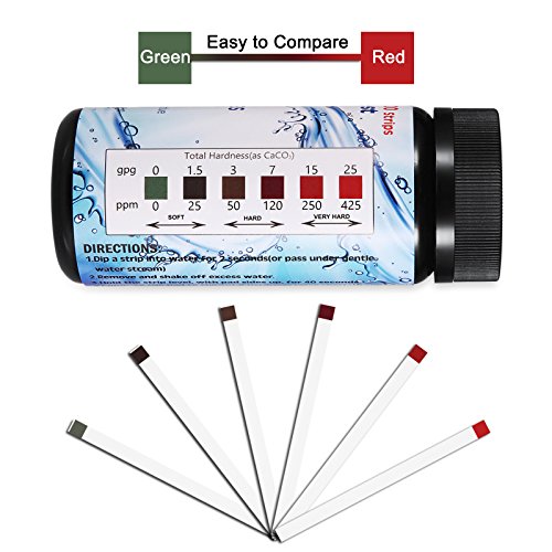 Water Hardness Test Strips,Upgraded 100ct,0425 mg/L, HoneForest Hard
