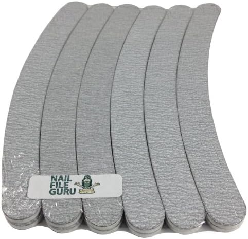 Premium Zebra 180/180 Washable Banana Nail File 12 Pack