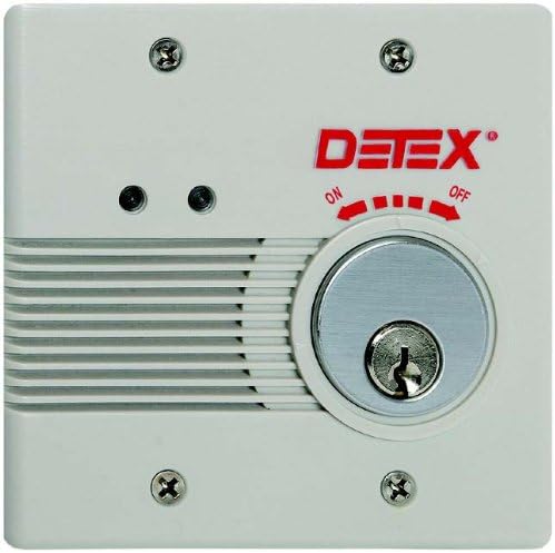 Detex EAX-2500FxIC7 AC/DC External Powered Flush Wall Mount Exit Alarm w/ Interchangeable Mortise Co