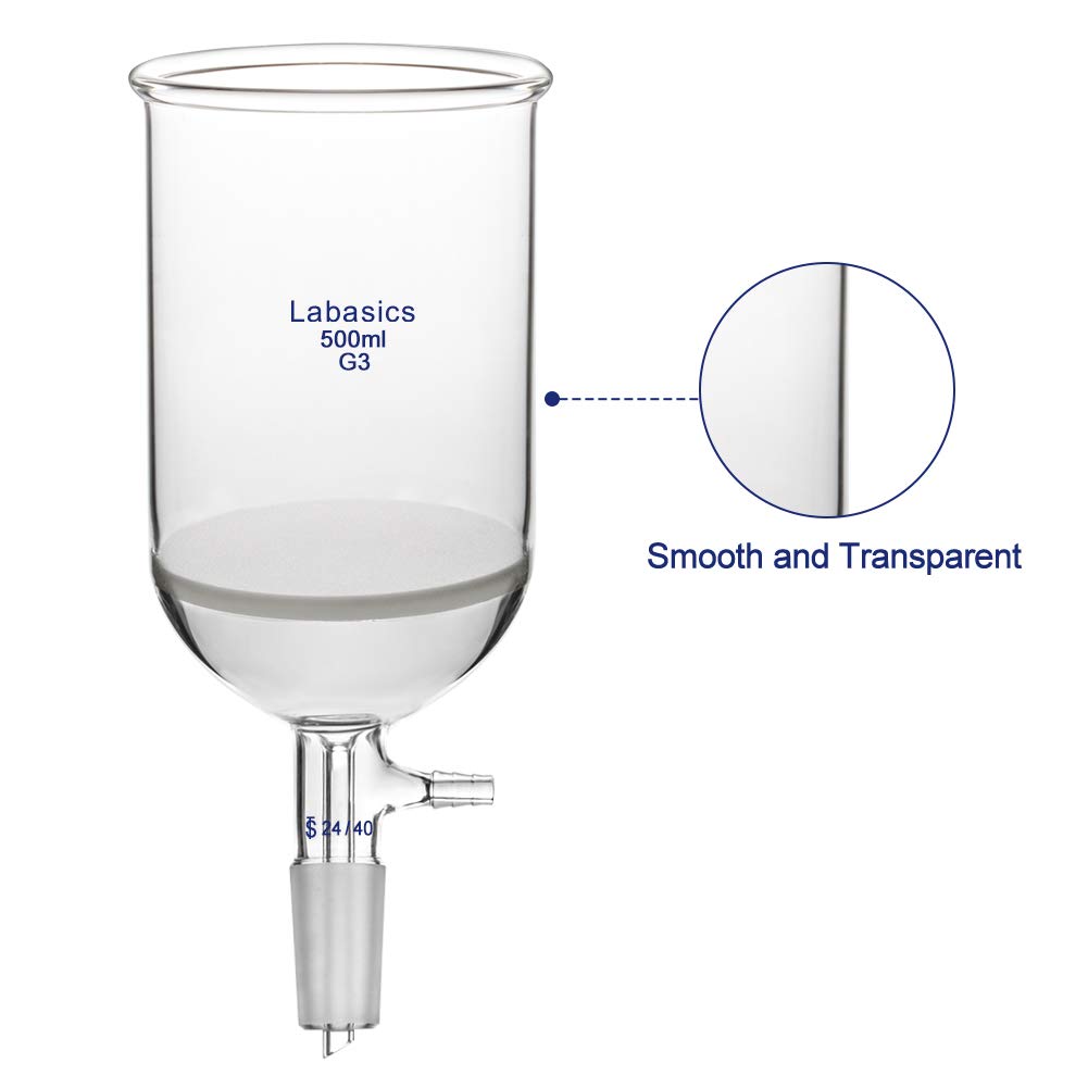 Labasics Borosilicate Glass Buchner Filtering Funnel with Fine Frit (G3), 95mm Inner Diameter, 120mm Depth - Image 4