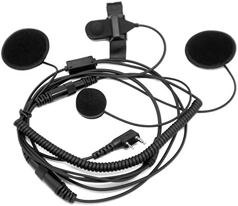 CQtransceiver Close Face Helmet Headset Speaker and Mic for Wouxun Radio KG-UVD1P KG-UV3D