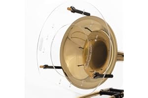 KGUBRASS KGU Music Trombone Deflector - Acrylic Mirror, Acoustic Shield for Sound Redirection (Clear)