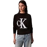 Calvin Klein Womens Monogram Logo Mockneck Sweater