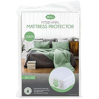 Home Expressions White Fitted Vinyl Mattress Protector 11.5