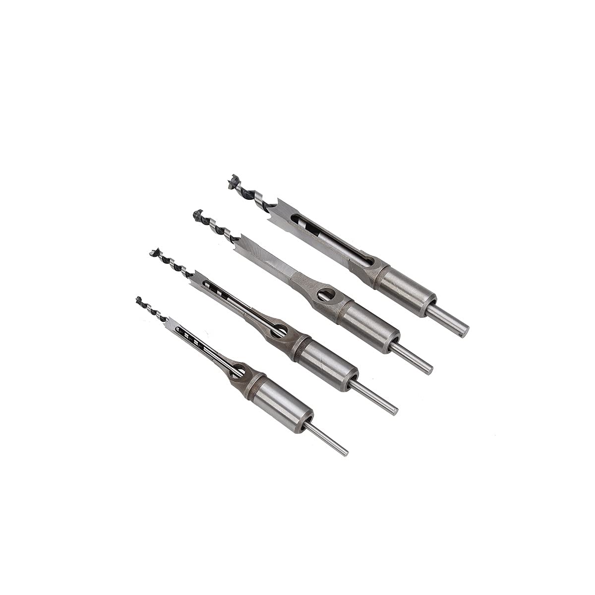 1 Set of 15mm Woodworking Square Hole Drill Bit, Woodworking Square Cone Chisels, for MDF, MDF, Particle Board, Wood and Other Wood Products(Jacket + Center Drill)
