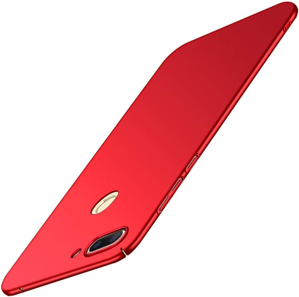 SPAK Xiaomi Mi 8 Lite Case, Hard PC Back Cover Protection Case for Xiaomi Mi 8 Lite (Red)