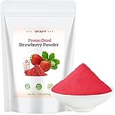 Freeze-Dried Organic Strawberry Powder | 7.05 OZ 100% Natural Fruit Powder, No Sugar or Additives | For Smoothies, Drinks, Baking & Yogurt | Non-GMO, Vegan & Gluten-Free