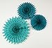 Mermaid Birthday Party Decorations Teal Purple /Wonderland Frozen Party Decorations/Under The Sea Party Supplies Teal Purple Tissue Paper Fan/Frozen Baby Shower Decorations