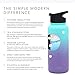 Simple Modern 18oz Summit Sports Water Bottle - Travel Mug Stainless Steel Flask +2 Lids - Wide Mouth Double Wall Vacuum Insulated Leakproof Ombre: Tropical Seas