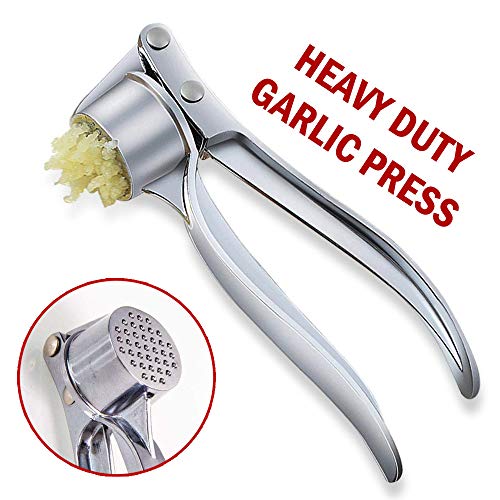 Garlic Press Mincer Ginger Crusher Peeler Squeezer Heavy Duty Metal Garlic Presser Chopper Easy to Clean