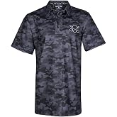 TattooGolf Camo Cool-Stretch Men's Golf Shirt (Blue)
