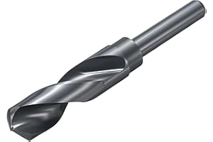 uxcell 7/8" Drill Bit 1/2" Reduced Shank M2 High-Speed Steel Nitriding Black 135° Bits for Hard Metal Stainless Steel Profess