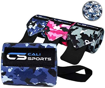CALI SPORTSCamo Wrist Wraps with thumb loop, 22 inch elasticated straps for calisthenics, yoga, pilates, gymnastics