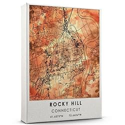Rocky Hill Map Poster, Connecticut Map Art