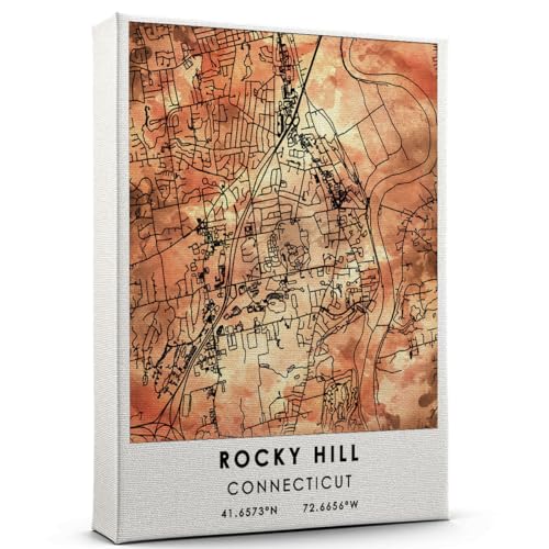 Rocky Hill Map Poster, Connecticut Map Art