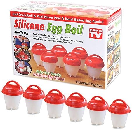 The Eggmate 6-Pack Egglettes Egg Cooker - Hard Boiled Eggs Without The Shell - Silicone