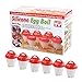 The Eggmate 6-Pack Egglettes Egg Cooker - Hard Boiled Eggs Without The Shell - Silicone