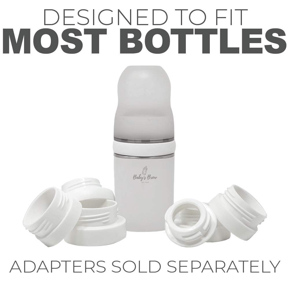 Baby’s Brew Portable Bottle Warmer Pro Set - Dual Heating Modes - Breast Milk, Formula & Water, Leak-Proof, Smart Sensor Technology, BPA-Free, Single Warmer & Formula Dispenser Only | No Adapters