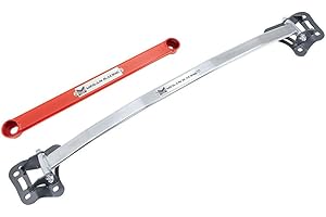 URMARKETOUTLET Megan Racing Front Upper & Rear Lower Aluminum Polish Race Spec Strut Bar (MR-SB-N3ZFU-1P) (MR-SB-N3ZRL-R)