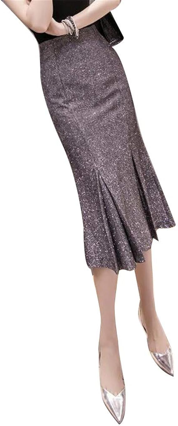 Amazon タイトスカート ナロースカート レディース マーメイドスカート オフィスカジュアル ブラック M スカート 通販