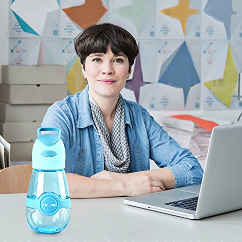 Kids Water Bottle Sport Water Bottle with Cooling Fan Outdoor Water Bottle with Handle for Kids Best Use for Outdoor Activities, School, Gym - Thumbnail 5