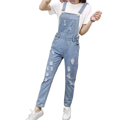 Bolawoo 77 Pantalon Moda Mujer Elegante Agujero Triturado