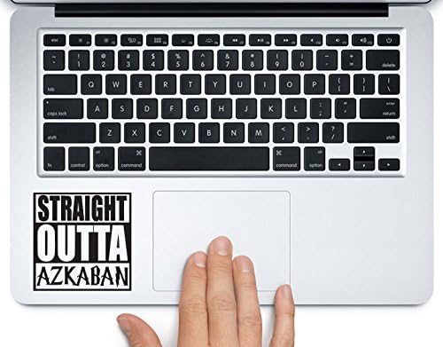 Straight Outta Azkaban Harry Potter Printed Trackpad Clear Vinyl Decal Sticker Compatible with Apple MacBook Pro Air 11" 12" 13" 15" All Years Laptop Trackpad Keyboard (12” Macbook)