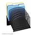Safco Onyx Desk Organizer, 8 Tiered Vertical Compartments, Office and Classroom Mailbox , Paper and Mail Sorter, Steel Mesh, Black