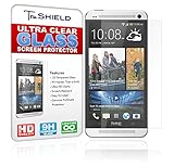 HTC One M7 Screen Protector - Tempered Glass - Package Includes Microfiber Cleaning Wipe, Installation Tips with Video - Retail Packaging - by TruShield