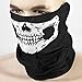 Motorcycle Tube Skull Face Mask-HAMIST(2017 New Design)Multifunctional Scraf Headband Muffler For Outdoor Riding Including 2PCS(White+Red),Absorb moisture,anti-ultraviolet,Heavy-Duty