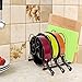 SONGMICS Pan Organizer Rack Holder for Kitchen Cabinet Pantry Frying Pan & Skillet Storage Brown UKPR01K