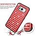 TILL S8 Case, Galaxy S8 Case for Girls Women, (TM) Studded Rhinestone Crystal Bling Shock Absorbing Hybrid Defender Rugged Slim Case Cover for Samsung Galaxy S8 S VIII 5.8 Inch 2017 [Red]