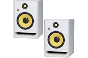 RIOTSOUND KRK RP8 Rokit G4 Professional Bi-Amp 8" Powered Studio Monitors, White Noise - PAIR