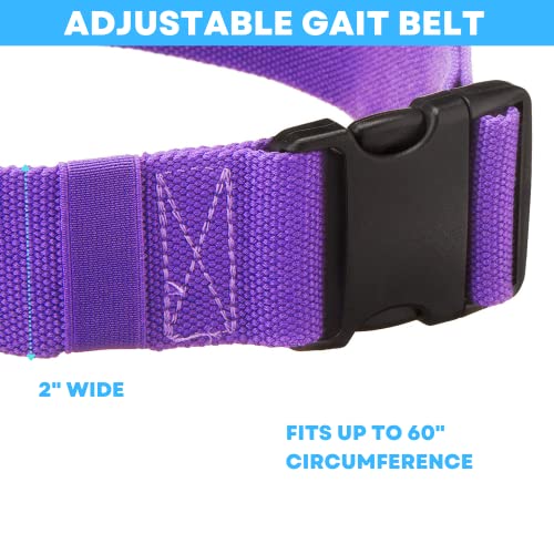 Gait Belt with Plastic Buckle by LiftAid - Transfer and Walking Aid with Belt Loop Holder for Assisting Therapist, Nurse, Home Care - 60