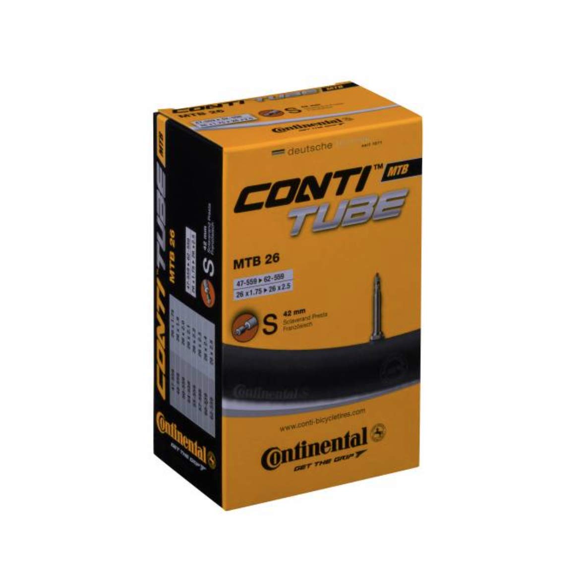 Continental MTB Wide Cycling Tubes, Black, 65/70-622