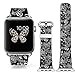 Bands Compatible for Watch 38mm/40mm,38mm/40mm Leather Strap Wrist Band Replacement W Silver Metal Clasp Compatible with Watch 38mm/40mm Series 1 2 3 4 5 - Vintage Grey Skulls and Flowers