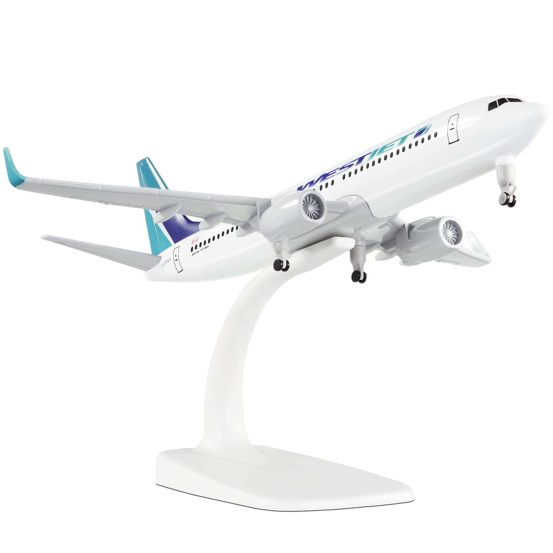 Busyflies 1/300 Westjet Airlines 737 Model Alloy Model for Collection and Display