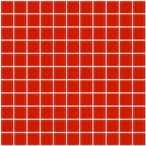 Susan Jablon Mosaics - 1 Inch Tomato Red Glass Tile