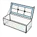 J Devlin Glass Art Box 508 Series Vintage Stained Glass Jewelry Trinket Decorative Box - Available in Blue or Pink (Blue)