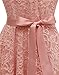 BeryLove Women's Floral Lace Hi-Lo Bridesmaid Dress V Neck Cocktail Formal Swing Dress