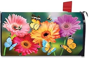 Briarwood Lane Garden Gerber Daisies Spring Magnetic Mailbox Cover Standard