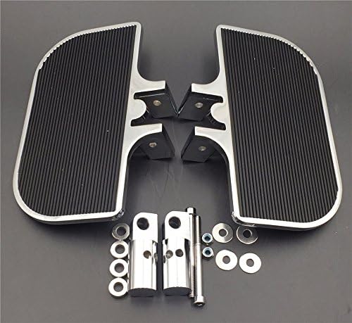 HTT Group Motorcycle Chrome Passenger Mini Floorboards Rear Footboards Foot Rest Pegs Mounts Fit HD Electra Glide Heritage Softail Fat Boy
