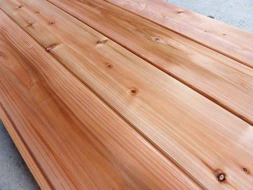 Amazon 国産杉 無垢羽目板 1枚物 節有源平 無塗装 相ジャクリ目透かし加工 羽目板 幅木