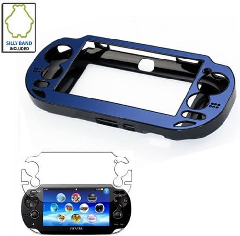 Blue Aluminium Metallic faceplate Protective Case Cover for Sony PS VITA Console