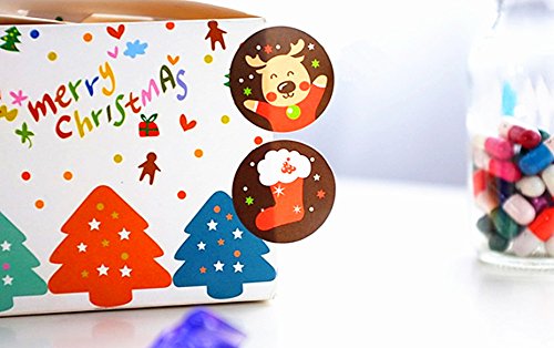 160pcs Christmas Sticker Xmas Elements Self-Adhesive DIY Cartoon Sticker Gift Sealing Decoration Paster Baking Packing Label Wrapping Stickers Packaging Envelope Seals - Thumbnail 6
