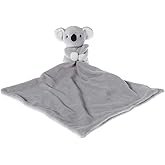 Apricot Lamb Stuffed Animals Security Blanket Gray Koala Infant Nursery Character Blanket Luxury Snuggler Plush (Gray Koala,)