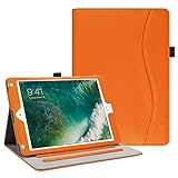 Fintie iPad 9.7 2018 2017 / iPad Air 2 / iPad Air Case - [Corner Protection] Multi-Angle Viewing Folio Cover w/ Pocket, Auto Wake / Sleep for Apple iPad 6th / 5th Gen, iPad Air 1 / 2, Orange