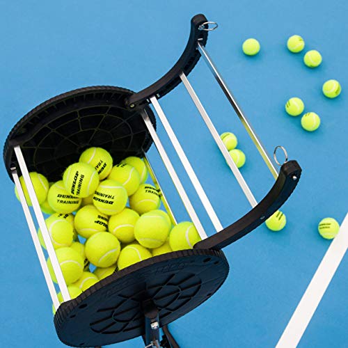 Vermont Tennis Ball Roller Mower & Hopper - 85 Ball Capacity Pickup Hopper with Lockable Lid - Thumbnail 3
