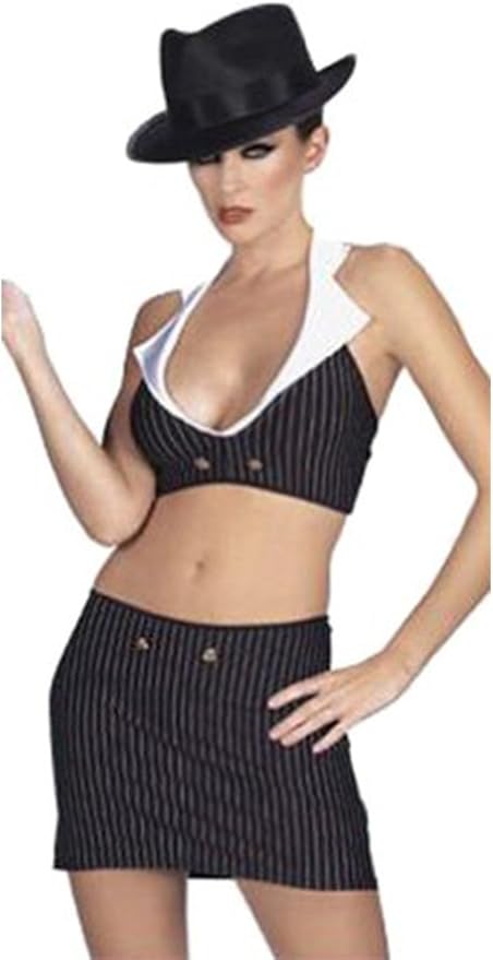 Amazon Co Jp 2個 女性ギャングスターコスチューム ブラック サイズ フリーサイズ 8 12 服 ファッション小物