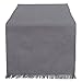 DII Everyday Collection, Fringed Solid Tabletop, Table Runner, 14x72, Gray
